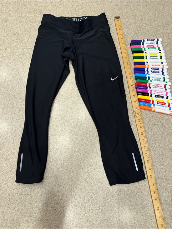 Nike Pants - Nike Black Reflective Logo Athletic Leggings size S